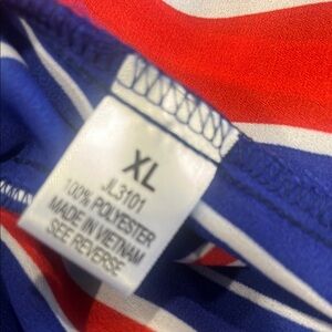 Red and Blue Striped Top - XL